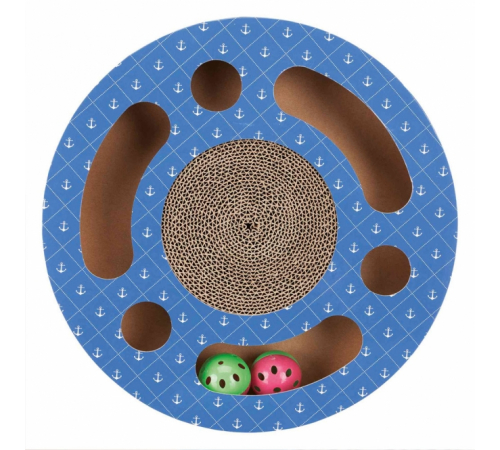 Trixie Kratztrommel aus Pappe mit Spielbällen