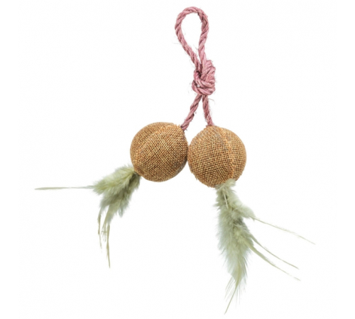 Trixie 2 Jute-Bälle mit Sisalband und Catnip