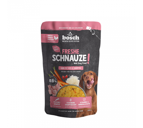 bosch Freshe Schnauze Nassfutter Huhn mit Reis & Karotten 250 g