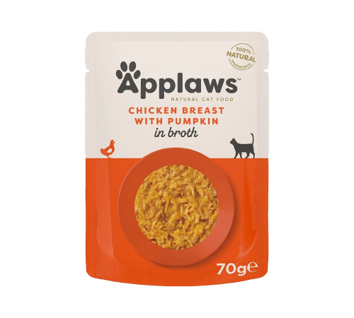 Влажный корм для кошек – Applaws Hühnchen mit Kürbis in Brühe 70 g