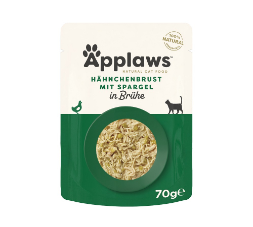 Вологий корм для котів – Applaws Hühnchen mit Spargel in Brühe 70 g