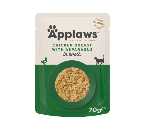 Вологий корм для котів – Applaws Hühnchen mit Spargel in Brühe 70 g