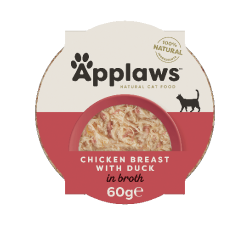 Влажный корм для кошек – Applaws Hühnerbrust mit Ente in Brühe 60 g