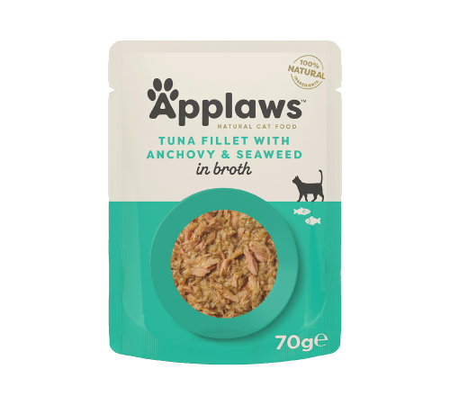 Nassfutter für Katzen – Applaws Thunfisch mit Anchovis in Brühe 70 g