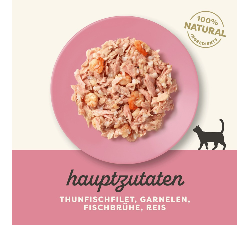 Влажный корм для кошек – Applaws Thunfischfilet mit Garnelen in Brühe 156 g