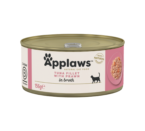 Applaws Katzenfutter Thunfischfilet mit Garnelen in Brühe 156 g