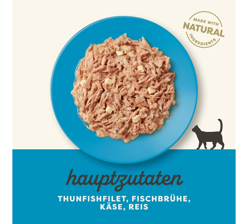 Nassfutter für Katzen – Applaws Thunfischfilet mit Käse 156 g