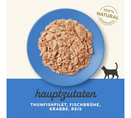 Вологий корм для котів – Applaws Thunfischfilet mit Krabben in Brühe 60 g