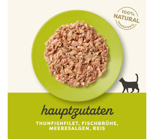 Nassfutter für Katzen – Applaws Thunfischfilet mit Meeresalgen in Brühe 156 g