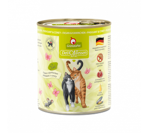 Nassfutter für Katzen – GranataPet DeliCATessen Fasan & Kaninchen 800 g