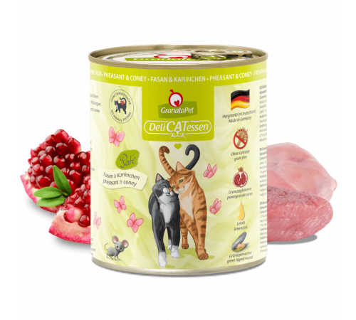 Nassfutter für Katzen – GranataPet DeliCATessen Fasan & Kaninchen 800 g