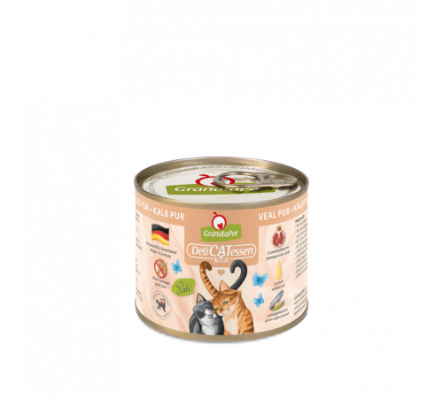 Влажный корм для кошек – GranataPet DeliCATessen Kalb PUR 200 g