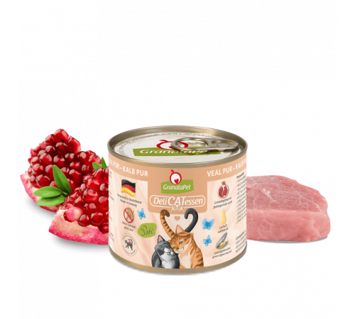 Влажный корм для кошек – GranataPet DeliCATessen Kalb PUR 200 g