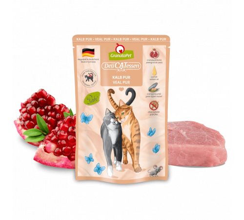 Nassfutter für Katzen – GranataPet DeliCATessen Kalb PUR 85 g