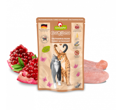 Nassfutter für Katzen – GranataPet DeliCATessen Truthahn & Fasan 85 g