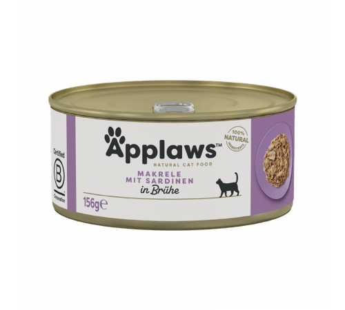 Applaws Katzenfutter Makrele mit Sardine in Brühe 156 g