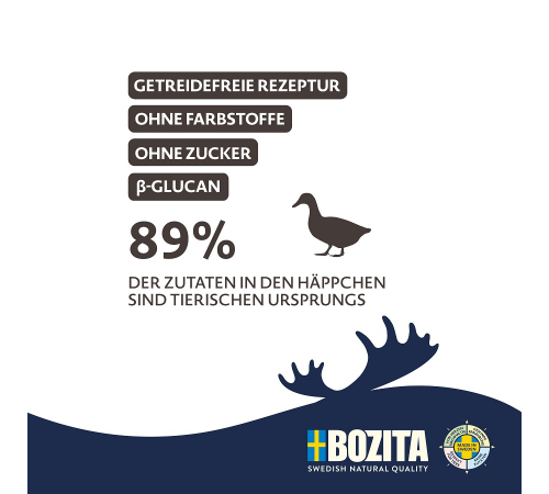 Nassfutter für Katzen – Bozita Häppchen in Soße mit Ente 370 g