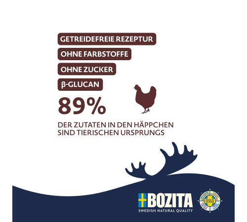 Nassfutter für Katzen – Bozita Häppchen in Soße mit Hühnchenleber 370 g