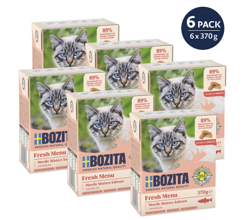 Влажный корм для кошек – Bozita Häppchen in Soße mit Lachs 370 g