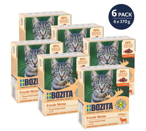 Влажный корм для кошек – Bozita Häppchen in Soße mit Lamm 370 g