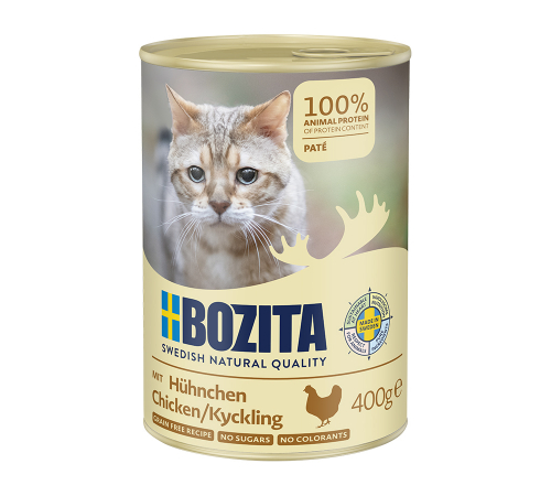 Nassfutter für Katzen – Bozita Paté mit Hühnchen 400 g
