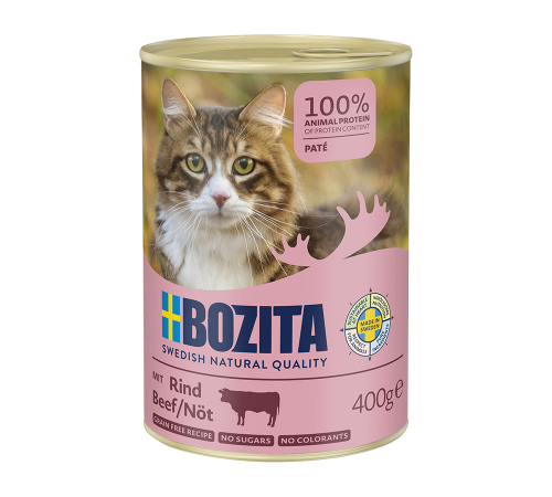 Nassfutter für Katzen – Bozita Paté mit Rind 400 g