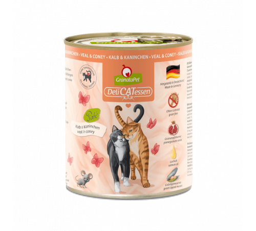 Nassfutter für Katzen – GranataPet DeliCATessen Kalb & Kaninchen 800 g