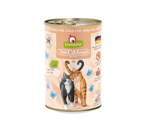 Nassfutter für Katzen – GranataPet DeliCATessen Kalb PUR 400 g