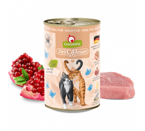 Nassfutter für Katzen – GranataPet DeliCATessen Kalb PUR 400 g