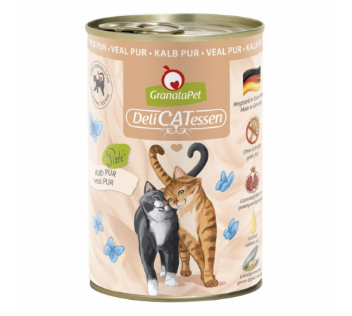 Nassfutter für Katzen – GranataPet DeliCATessen Kalb PUR 400 g