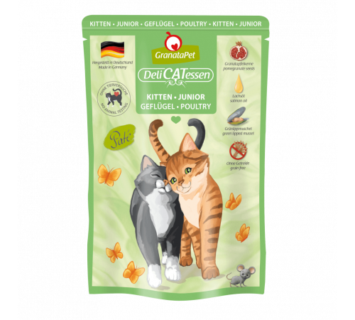 Вологий корм для котів – GranataPet DeliCATessen Kitten / Junior Geflügel 85 g