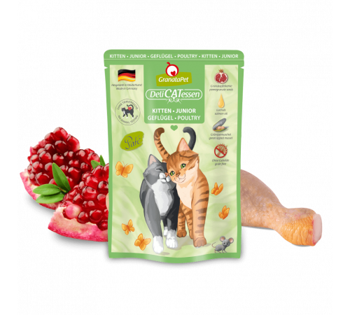 Вологий корм для котів – GranataPet DeliCATessen Kitten / Junior Geflügel 85 g