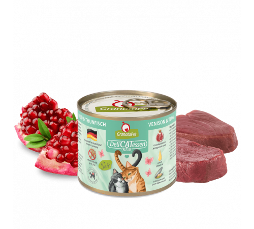 Nassfutter für Katzen – GranataPet DeliCATessen Wild & Thunfisch 200 g