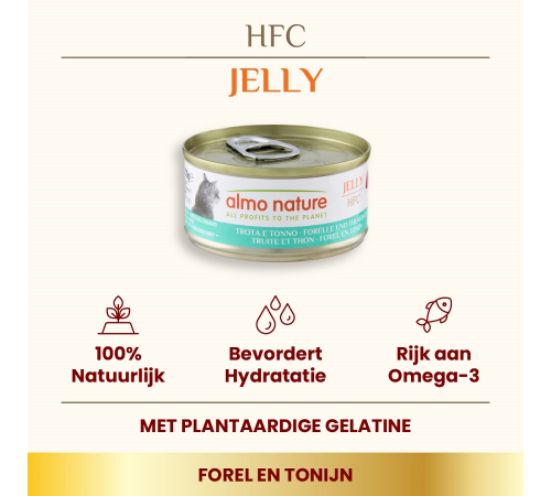 Nassfutter für Katzen – Almo Nature HFC Jelly Forelle und Thunfisch 70 g