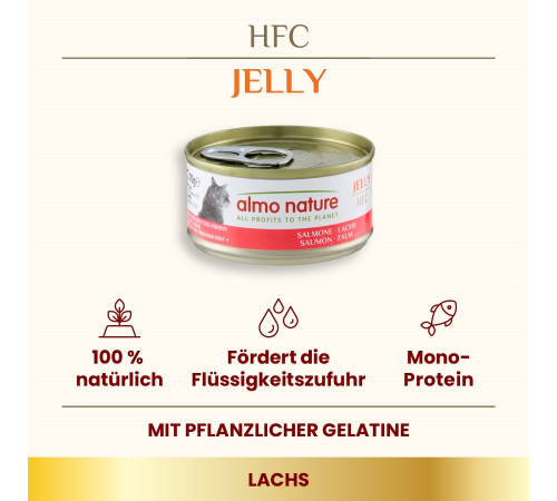 Nassfutter für Katzen – Almo Nature HFC Jelly Lachs 70 g