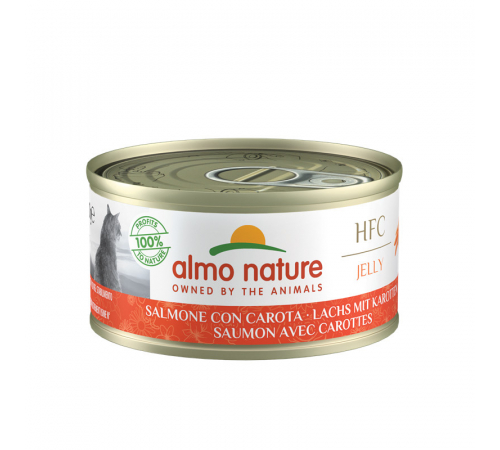 Вологий корм для котів – Almo Nature HFC Jelly Lachs mit Karrotten 70 g
