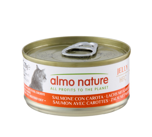 Влажный корм для кошек – Almo Nature HFC Jelly Lachs mit Karrotten 70 g