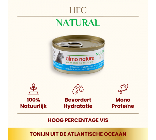 Nassfutter für Katzen – Almo Nature HFC Natural Atlantikthunfisch 70 g