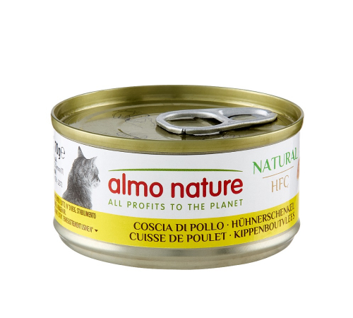 Nassfutter für Katzen – Almo Nature HFC Natural Hühnerschenkel 70 g