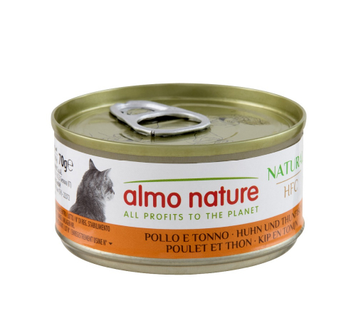 Nassfutter für Katzen – Almo Nature HFC Natural Huhn und Thunfisch 70 g