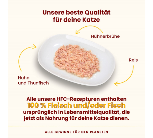Nassfutter für Katzen – Almo Nature HFC Natural Huhn und Thunfisch 70 g