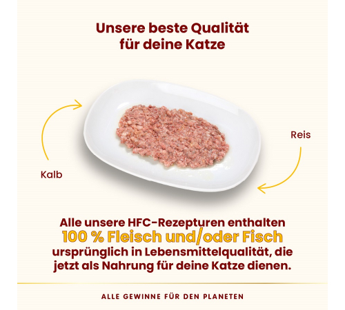 Nassfutter für Katzen – Almo Nature HFC Natural Kalb 70 g