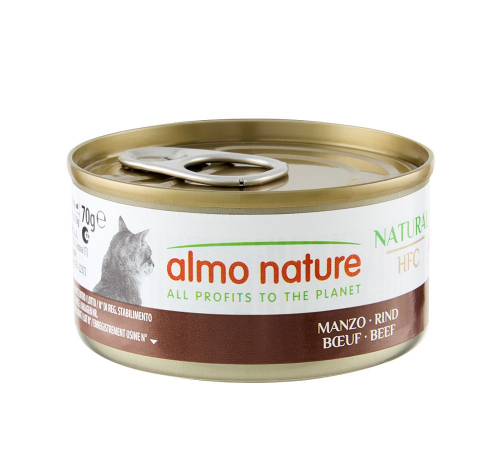 Nassfutter für Katzen – Almo Nature HFC Natural Rind 70 g