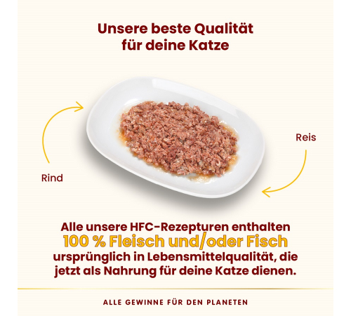 Nassfutter für Katzen – Almo Nature HFC Natural Rind 70 g