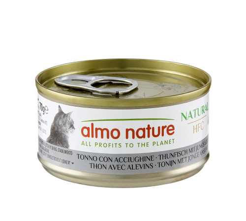Nassfutter für Katzen – Almo Nature HFC Natural Thunfisch mit Jungsardellen 70 g