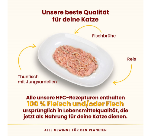 Nassfutter für Katzen – Almo Nature HFC Natural Thunfisch mit Jungsardellen 70 g