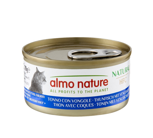 Nassfutter für Katzen – Almo Nature HFC Natural Thunfisch mit Venusmuscheln 70 g