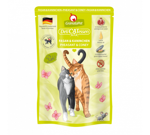 Влажный корм для кошек – GranataPet DeliCATessen Fasan & Kaninchen 85 g