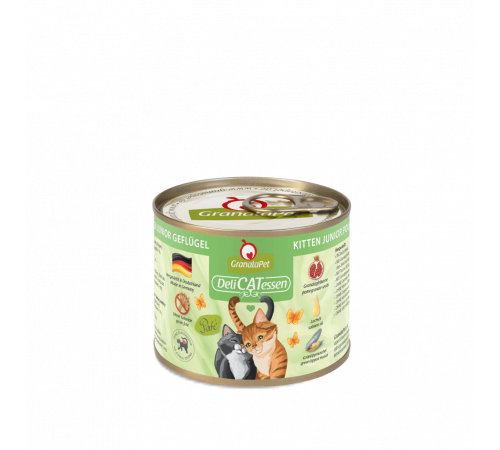 Nassfutter für Katzen – GranataPet DeliCATessen Kitten / Junior Geflügel 200 g