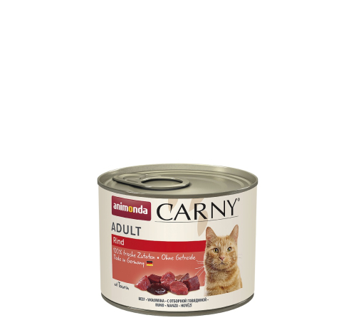 Nassfutter für Katzen – Animonda Carny Adult Rind 200 g